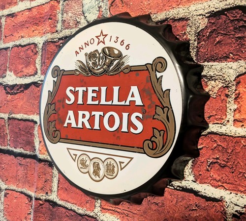 Stella artois beer metal - beer,