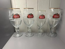 4 X STELLA ARTOIS BEER GLASSES