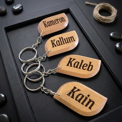 Personalised name keyrings - personalised,