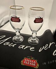6 X STELLA HALF PINT GLASES